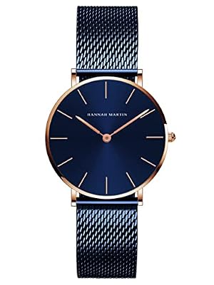 HANNAH MARTIN Orologio da Polso Donna Ultra Sottile Quarzo Acciaio Inossidabile