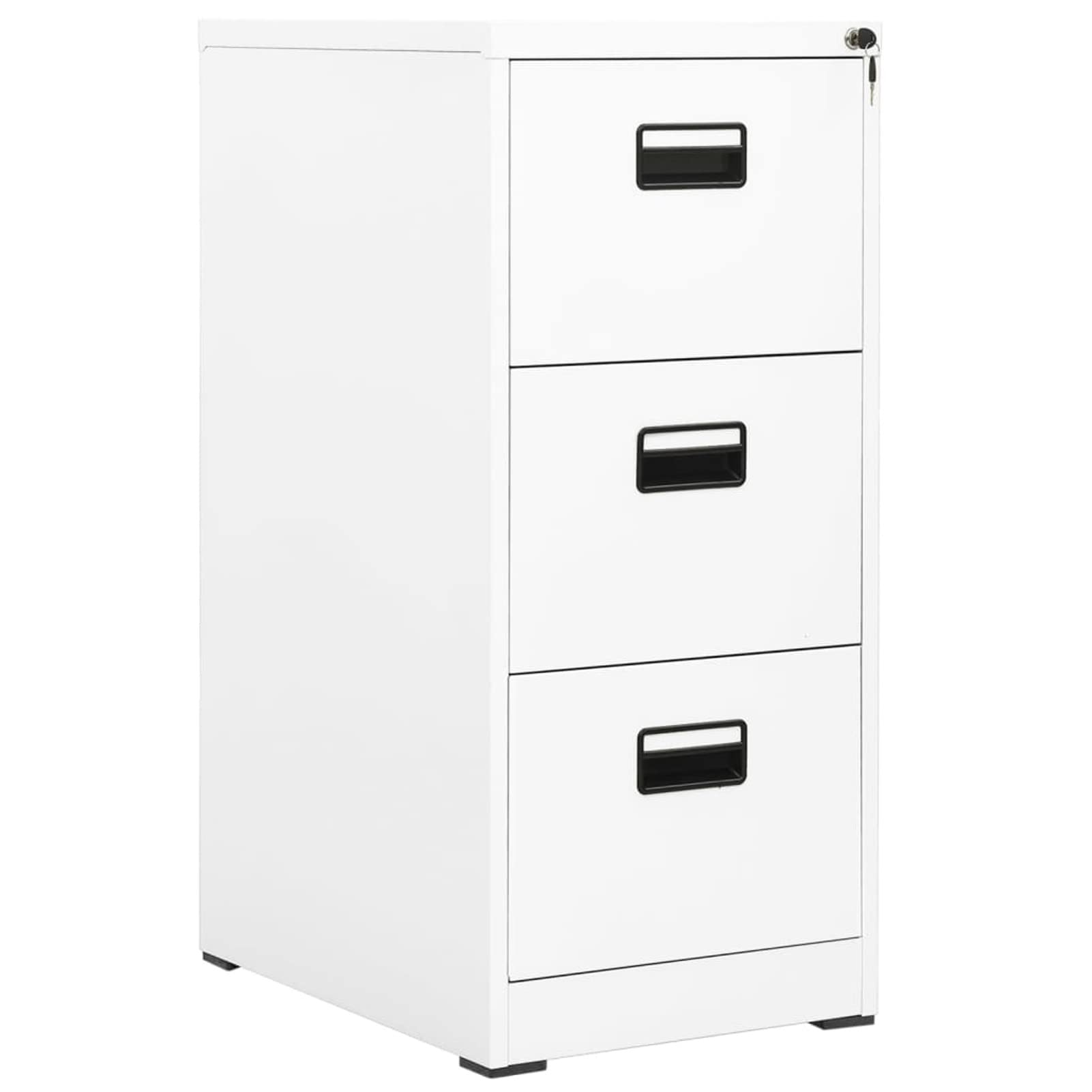 Aioneer White Lockable Metal Office Storage Cabinet With Chest Of Drawers Steel Filing Cabinet Light Grey 46X62x133 Cm-46 X 62 X 102.5 Cm