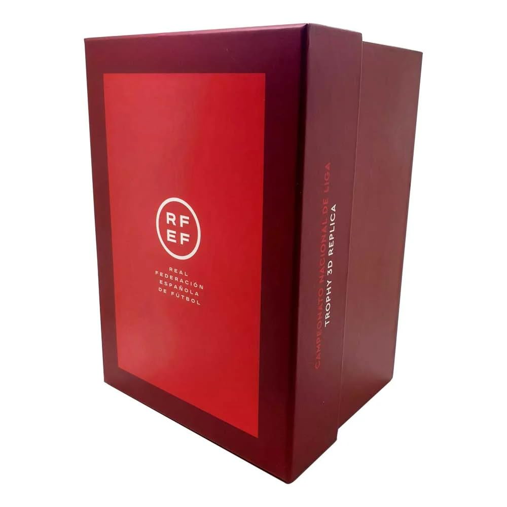Réplica Trofeo La Liga 150mm Oficial RFEF Zamak Acrílico Coleccionable Decorativo Aficionados Fútbol España Pedestal Elegante Exhibición Fanático Regalo