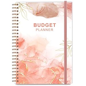 Budget Planner – Monthly Finance Organizer with Expense Tracker Notebook to Manage Your Money Effectively, Undated Finance Planner/Account Book, Start Anytime, 1 Year Use, A5, Rose Watercolor
