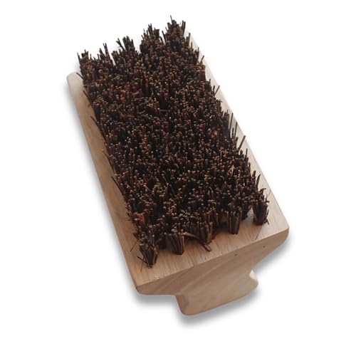 Generic Eco-Friendly BBQ Grill Brush/Scrubber Palmyra (Safe-Contains No Metal Bristles), Beige