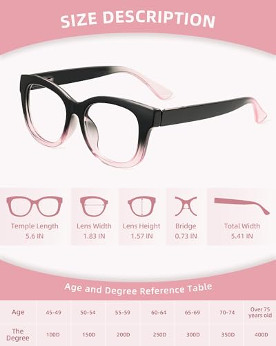 LADEESSE Readers for Women Oprah Style 3 Pack Square Reading Glasses with Spring Hinge Blue Light Blocking Ladies(2.50) - Image 6