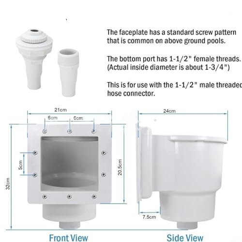 Entgoinggo Common Aufstellpool Skimmer Kit, für einfache Installation und Wasser, zur Entfernung von oberflächlichem Schmutz, mit robuster, schlagfester Kunststoffkonstruktion-2