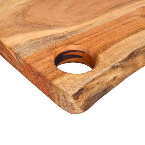Tabla de cortar rectangular de madera acacia GoCraft 40.6x27.9 cm miniatura 5