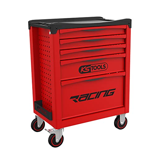 KS TOOLS - 855.5184 - Servante d'atelier complète Racing 5 tiroirs équipée de 184 Outils - Caisse à Outils complète