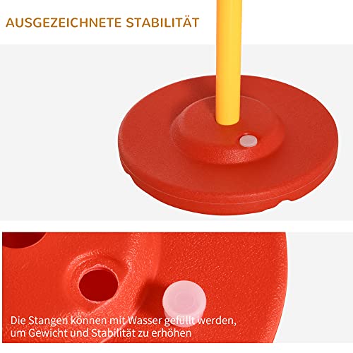 PawHut Agility Set Hunde, 4-teiliges Agility Ausrüstung mit Hundetunnel, Hürden, Slalomstangen, Springring, Aufbewahrungstasche, Höhenverstellbar Steckhürdenset Trainingsset für Hundetraining