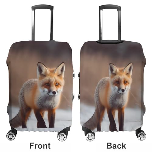 Carry on Luggage Cover Cute Fox Suitcase Covers for Luggages Tsa Approved Travel Luggage Sleeve Protector Elastic Suitcase Protector Anti-Scratch Washable Fits 19-30 Inch Case -S3