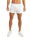 Ouber Men's Workout Racing Short Shorts with Elastic Drawsting (A-White,M)