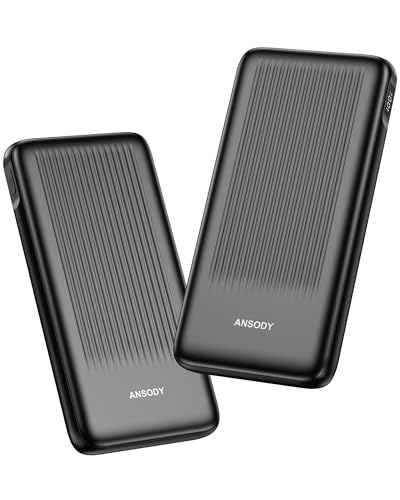 ANSODY Power Bank 10000mAh 2 Stück, 22.5W Akkupack Klein Aber Stark, LED Display kompatibel Externe handyakkus für iPhone 16 15 14 13 12 X Pro Max Mini Plus S24 AirPods iPad etc (Schwarz und Schwarz) ANSODY Power Bank 10000mAh 2 Stück, 22.5W Akkupack Klein Aber Stark, LED Display kompatibel Externe handyakkus für iPhone 16 15 14 13 12 X Pro Max Mini Plus S24 AirPods iPad etc (Schwarz und Schwarz)