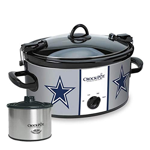 Crock-Pot Dallas Cowboys NFL Cook & Carry Slow Cooker with Bonus 16-ounce Little Dipper Food Warmer