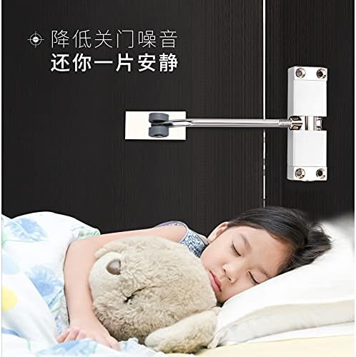 Hardware Door Closer, Door Closer,Automatic Spring Adjustable Close Furniture Hardware Zinc Alloy 1pc(Silver)