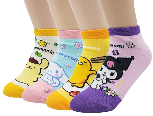 JJMax Women's Kitty Cute Cartoon Cotton Blend Ankle Socks Sets2