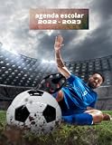 Agenda Escolar 2022-2023 Futbol: Planificador semanal colegio secundaria estudiante | Agenda 2022 2023 semana vista | Material escolar para niñas y niños | de sep 22 a Jul 23 | Portada Balón