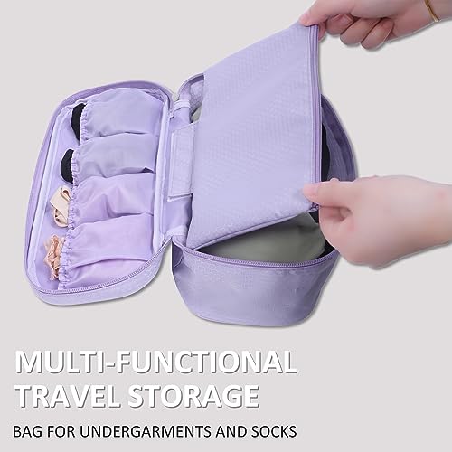 COVAX Packing Cubes for Suitcases, 5 Set Travel Luggage Organizer Bags and Storage Packing Cubes for Women Men, Purple - Thumbnail 5