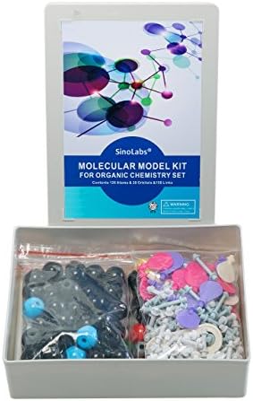 SinoLabs-Organic Chemistry Molecular Model Set-307 Total Pieces (126 Atoms & 30 Orbitals & 150 Links & 1 Short Link Remover Tool) -Advanced Learning Science Educational Toys