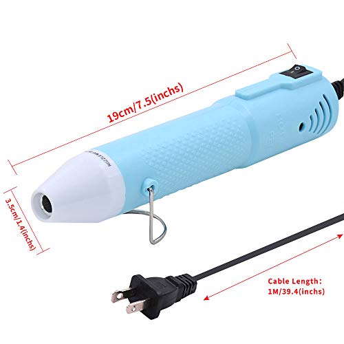 Mofa Heat Gun,Mini Hot Air Gun Tools Shrink Pen With Stand For Diy Embossing And Drying Paint Multi-Purpose Electric Heating Nozzle 150W 110V (Blue) #TOP1