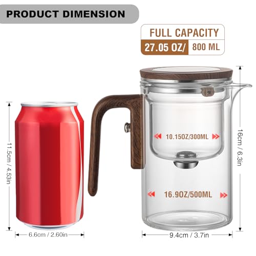Enchanti Tea Pot, Glass Teapot with Infuser,Magnetic Loose Leaf Tea Steeper - image 6