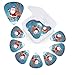 Santa Claus and Reindeer print Guitar Picks 12 Pack Personalized Guitar Picks with Storage Box Guitar Accessories for Ukulele Electric Acoustic Guitars Bass