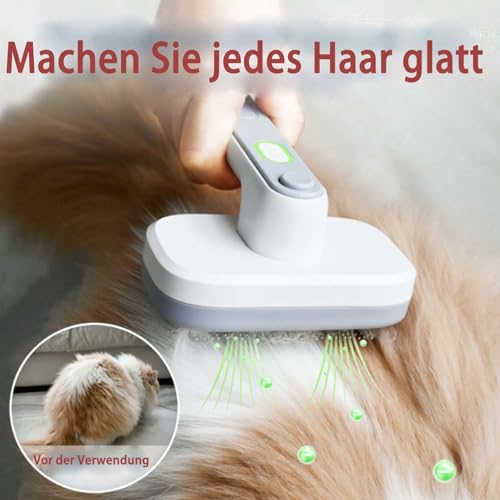 Pet Ion Brush - Professional Pet Hair Brush with Double Ion Generator - Self-Cleaning Dog & Cat Brush, Gentle Detangling Fur & Undercoat, For Short & Long Hair (1PCS)