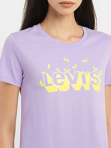 Image of Levi's Women's Cotton Regular Fit Brand Logo T-Shirt
