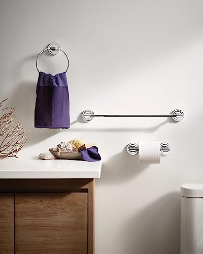 Moen Dn0708Ch Iso Collection Double Post Modern Pivoting Toilet Paper Holder, Chrome, 3.11" W X 2.44" H X 6-1/2" D #TOP4