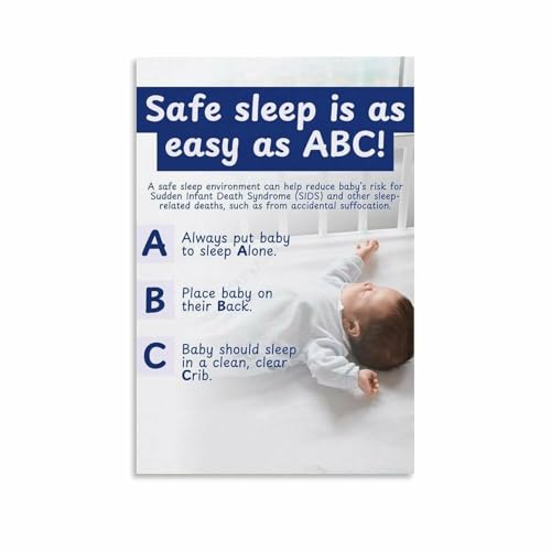 Baby Knowledge Poster Canvas Wall Art for Nursery Essential Parenting Guide for Home Decor(Unframed,12X18inch(30X45cm))