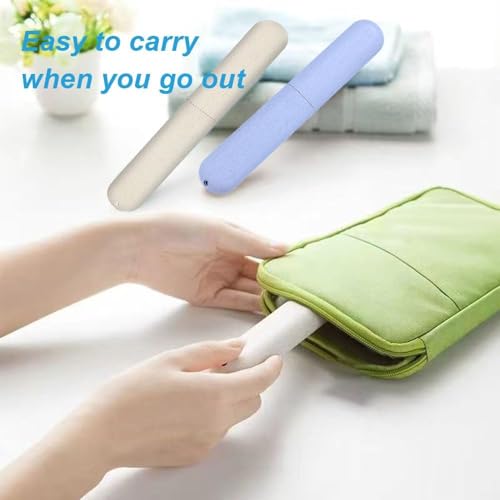 7-Teiliges Zahnbürstenetui, Zahnbürsten-Etui, 2 Stück Zahnbürstenbox und 5 Stück Portable Zahnbürste Kopf Abdeckungen, Zahnbürste Schutzhülle, Zahnbürstenkopf Schutzhülle, für Reisen Familie, Business