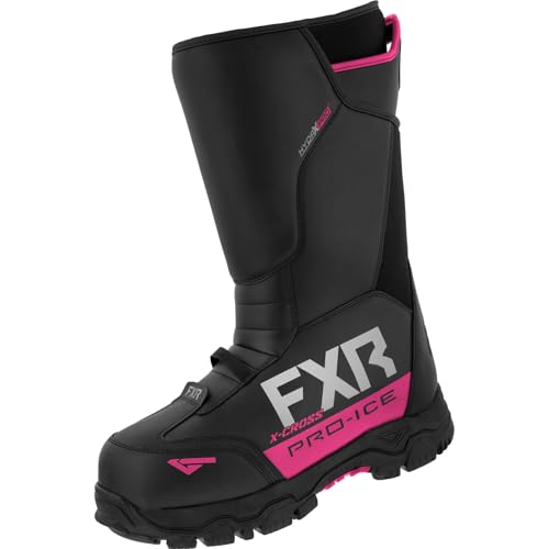 FXR Men's X-Cross Pro-Ice Winter Snow Boots (Black/Fuchsia - 9)