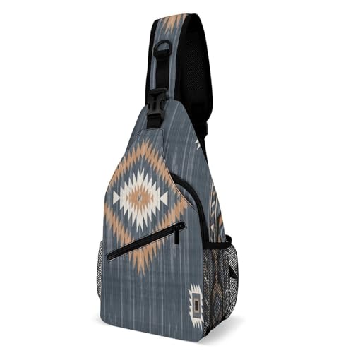 Sac poitrine homme léger contre la fatigue dorsale avec style aztèque amérindien