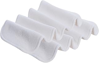 Totority 2 Pçs 4 Fraldas De Bebê Lavável Trocador Forro De Viscose Forro Forro De Fralda De Bambu Forro De Fralda Universal Branco Almofada De Fralda De Algodão De Bambu Trocador Almofada