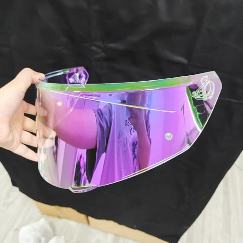 YMTSGEQ Replacement Helmet Visor for New K3, Motorcycle Helmet Shield Faceshield Visor Lens Compatible with AGV K3 DOT(E2206) Helmet(Revo Clear Pruple)