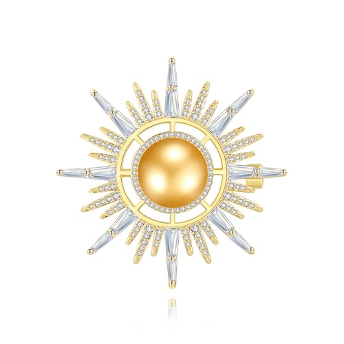 Broche fleur en cristal strass femme bijoux de Noël et anniversaire chic