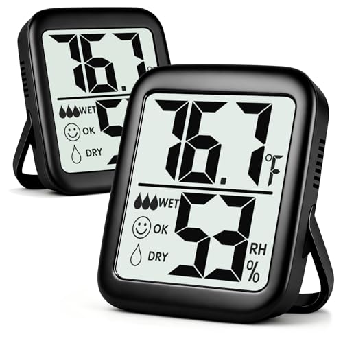 Antonki 2 Pack Room Thermometer for Home, Hygrometer Indoor ...