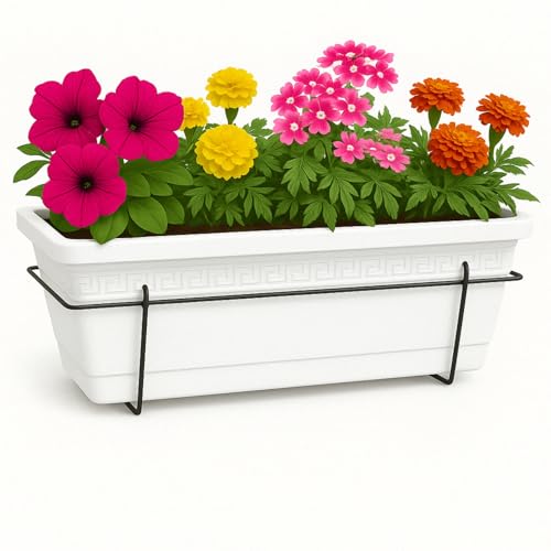 TECHZOCO Jardinera de plástico Balconera