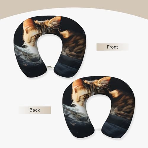 Almohada espuma viscoelástica 30 cm U para viaje miniatura 3
