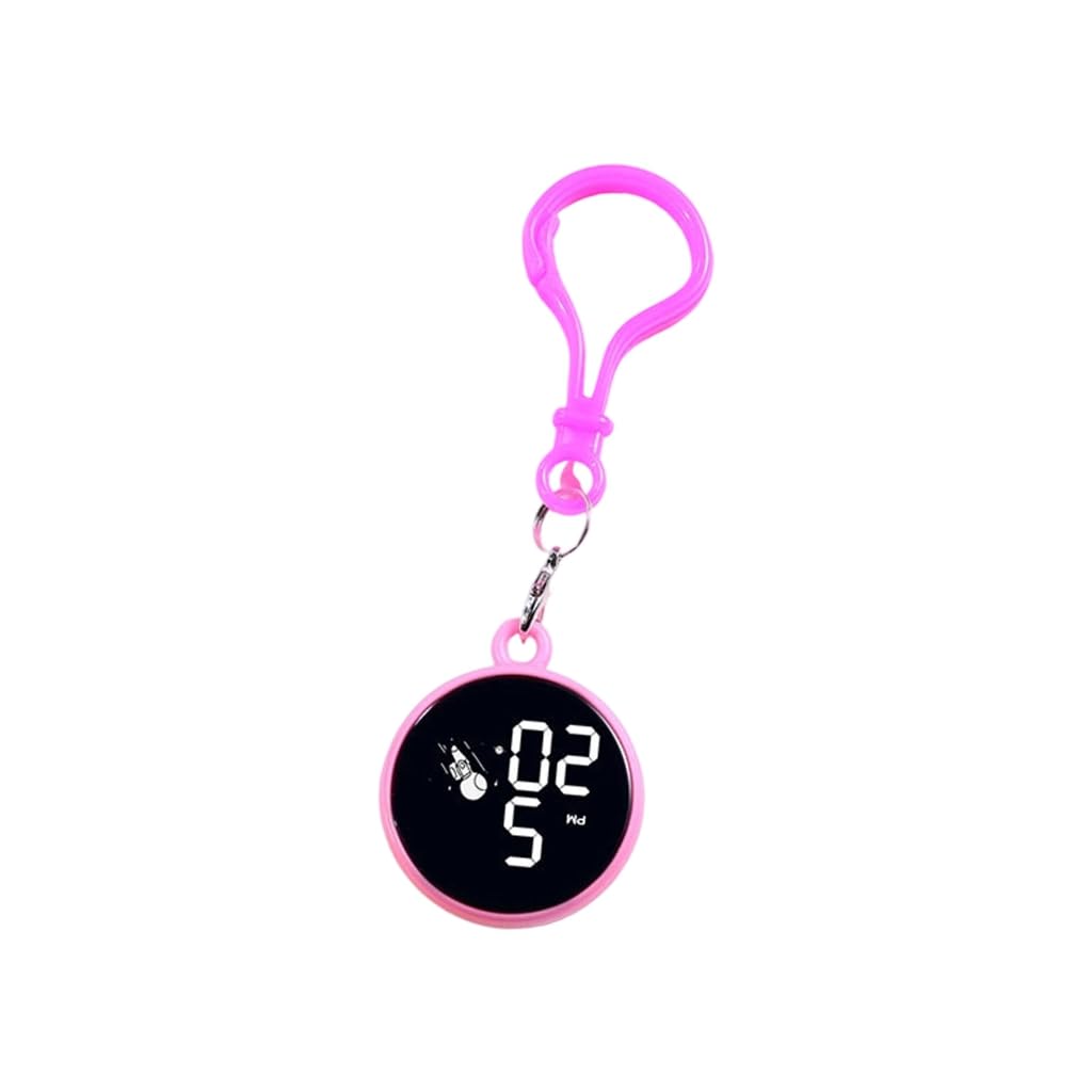 Elnwnnkc LED Touch Control Digital Watch with Waterproof and Secure Hook for Backpacks Keychain Outdoor