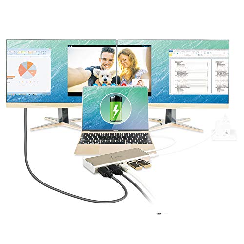 J5Create Usb-C Mini Dock- Type C Hub With 2X 4K Hdmi, 2X Usb 3.0, Ethernet, Power Delivery 2.0 (Jcd381) #TOP3