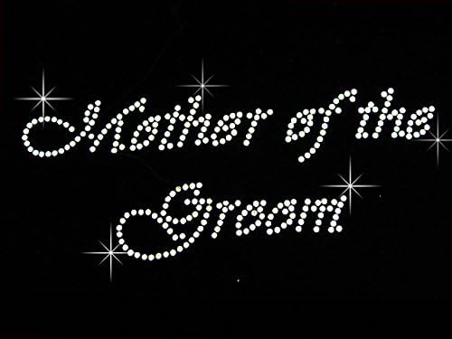 Mother of The Groom Clear Rhinestone Iron on Hotfix Transfer Bling DIY