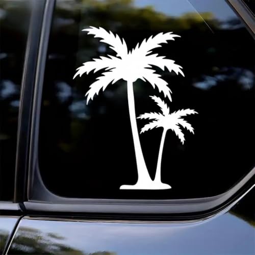 2PC Vibrant Tropical Palm Tree Sticker
