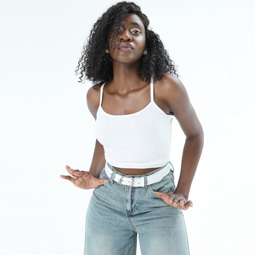 HOTWILL Women Belts for Jeans Pants Dresses Ladies Fashion Faux Leather Waist Belt with Gold Buckle3