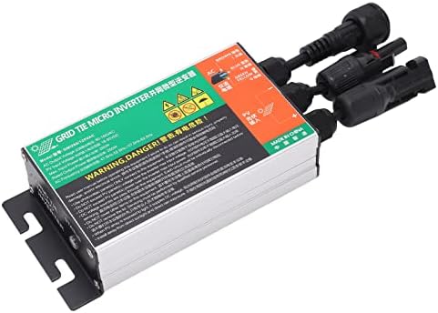 Aluminum Alloy DC 24V40V Solar Power Inverter, Grid Tie Inverter, AC 120V to 230V, Grid Tie Inverter Pure Sine Wave Stackable Converter for Off Grid Solar System Home RV (GMI260W-AC110V)