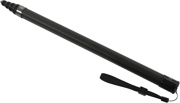 JEOZBM Portable Mic Boom Pole Arm, Stretchable Telescopic 9 Section Microphone Boom Pole, Microphone Extension Pole for Interview Live, 17.9In