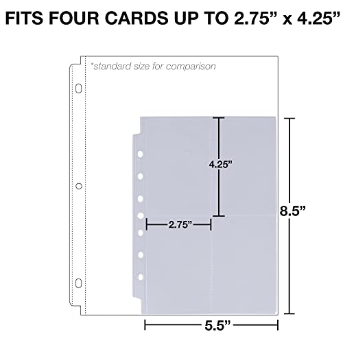Pages de cartes à collectionner transparentes et pochettes de mini classeur - 3
