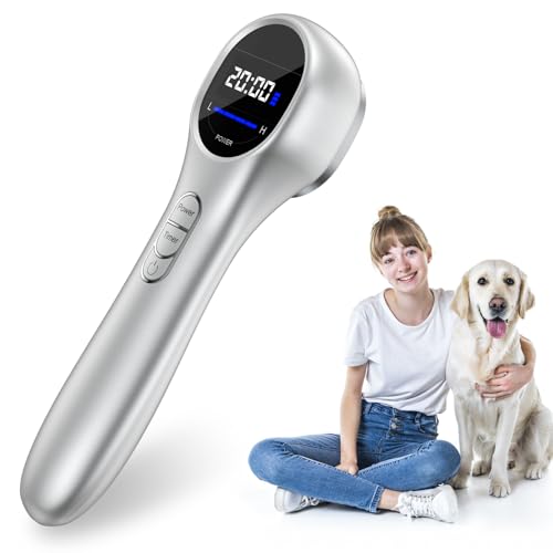 Tecey Lámpara de luz roja, dispositivo de terapia de luz roja, dispositivo de terapia de luz infrarroja, dispositivo portátil de terapia con láser frío, tiempo y potencia ajustables para músculos,