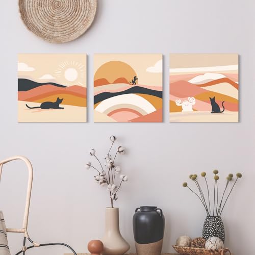 JBER Set of 3 Canvas Wall Art, Modern Poster Prints for Walls Bedroom Living Room Wall Table Decoration, Beautiful Gift - Image 4