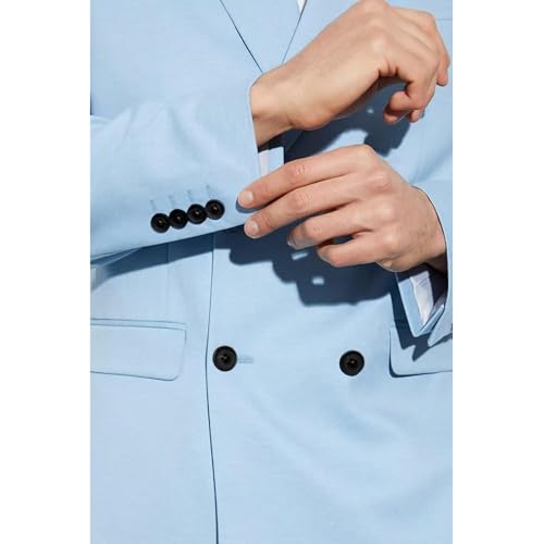 Men's Double Breasted Suit 2 Piece Slim Fit Men Formal Suit for Wedding Prom Dinner Party Blazer Pants Sets4
