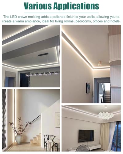 Moulure de finition de plafond LED pour créer une ambiance lumineuse de salon unique - 6