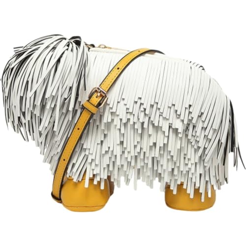 HiyyFloy Pu-Leder-handtaschen in Hundeform, Umhängetaschen Für Damen, Tragbare Umhängetaschen Verstellbarem Breiten Riemen, Brusttasche