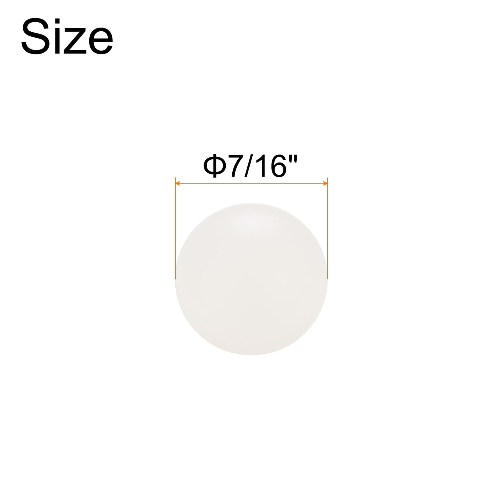 QUARKZMAN 50pz PP Plastica Cuscinetti Sferici 7/16" 11,1125mm Solido Plastica Sfere G1 Precisione Mini