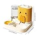 2 in 1 Automatic Pet Feeder Pet Feeding Bowl Detachable Cats Feeder for Puppy, Yellow